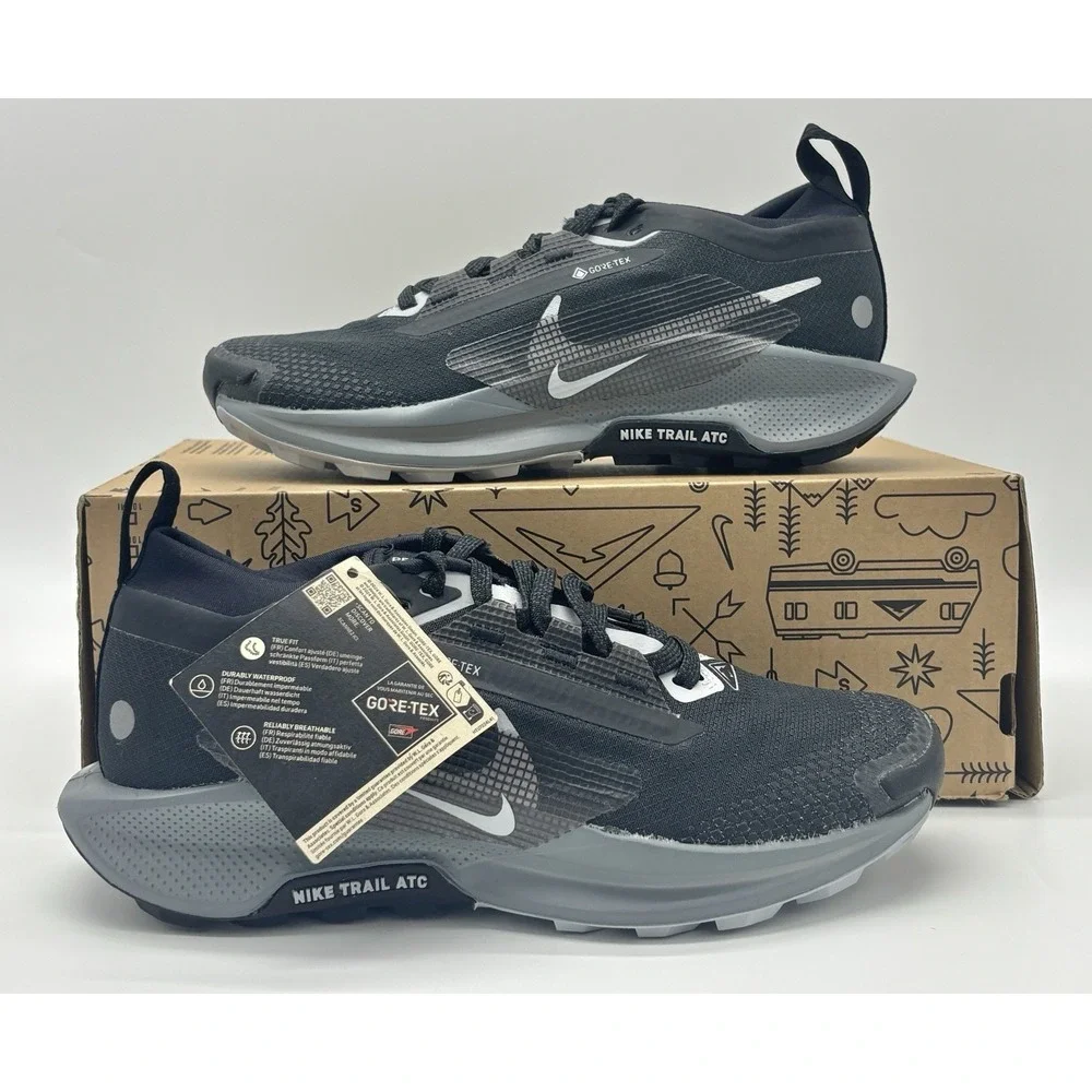 Nike Women's Pegasus Trail 5 Gore-tex‎ Black Wolf Grey Size 5 FQ0912 001